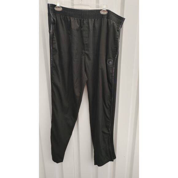 AND1 Basketball Pants Wind Zipper Leg Sz 2X Black Pull On - Picture 1 of 9